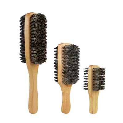 Men's Hair Care Products  Double Sided Wood Hair Brush  With Boar Bristles And Nylon Bristles