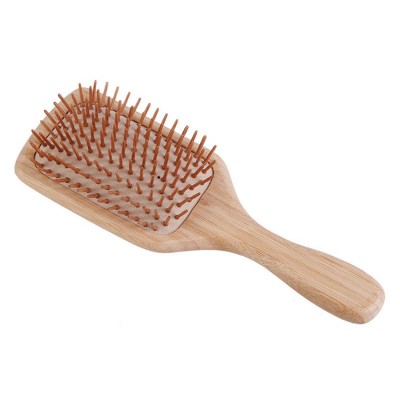 Trend 2021 Natural Wooden Hair Brush with Bamboo Bristles, ECO Friendly Bamboo Paddle Detangling Brush