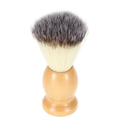 Professional Hair Salon Tool Wooden Handle Nylon Shaving Brush Barber Shop Equipment Tools